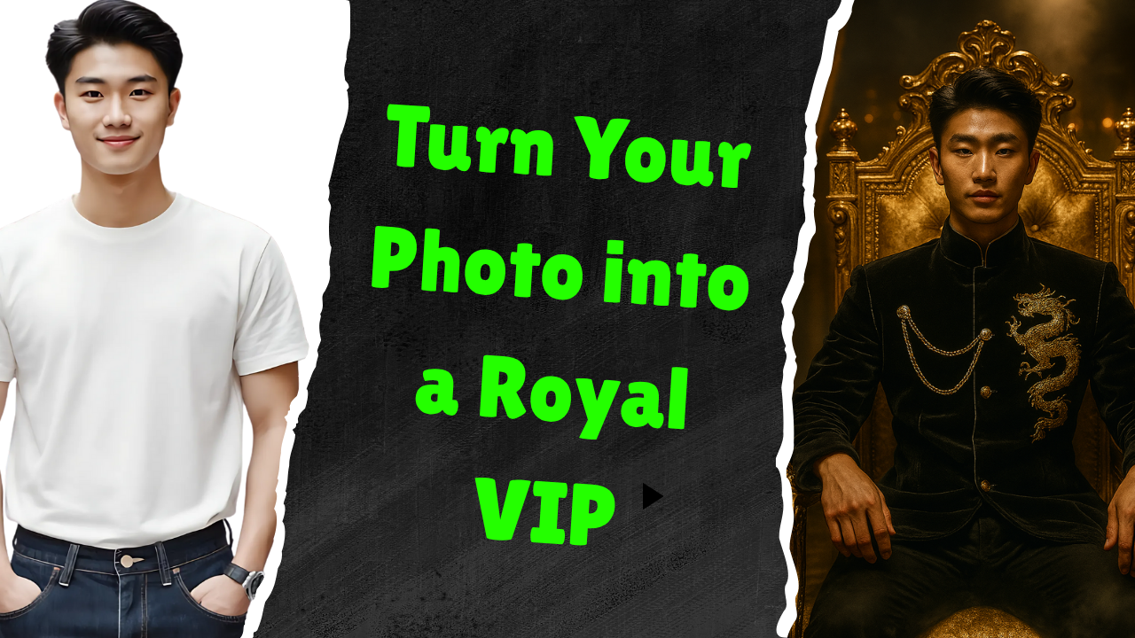 Turn Your Photo into a Royal VIP on a Golden Throne – Squid Game Style